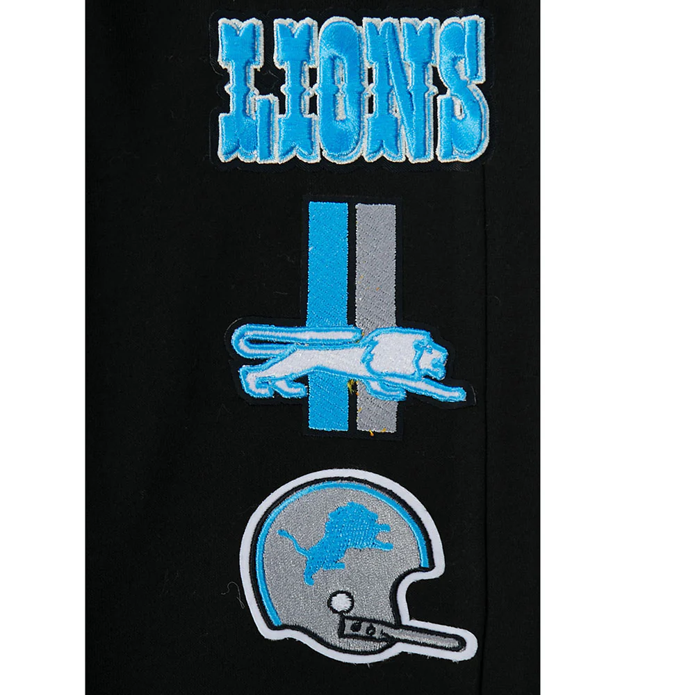 NFL DETROIT LIONS RETRO CLASSIC LITTLE BOYS RIB FLC SWEATPANT (BLACK) - Image 9
