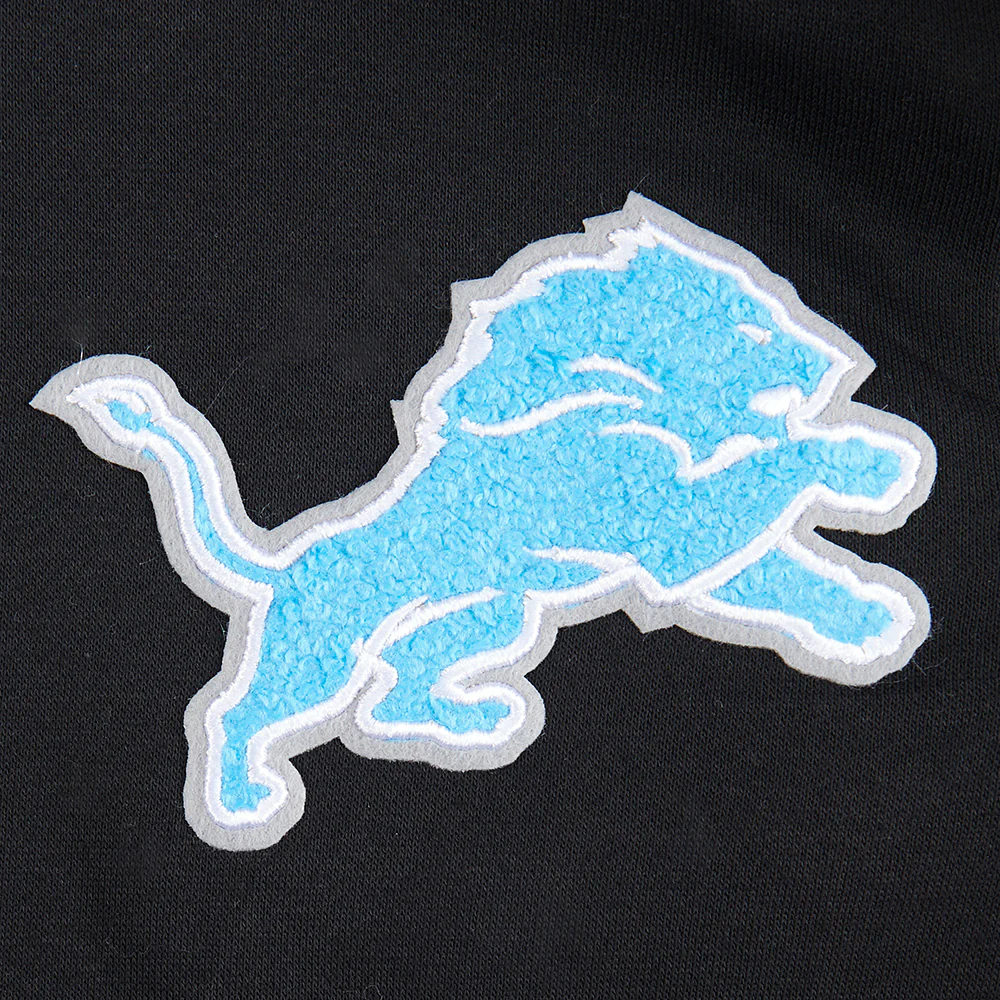 NFL DETROIT LIONS CLASSIC LITTLE BOYS FLEECE PULLOVER HOODIE (BLACK) - Image 3