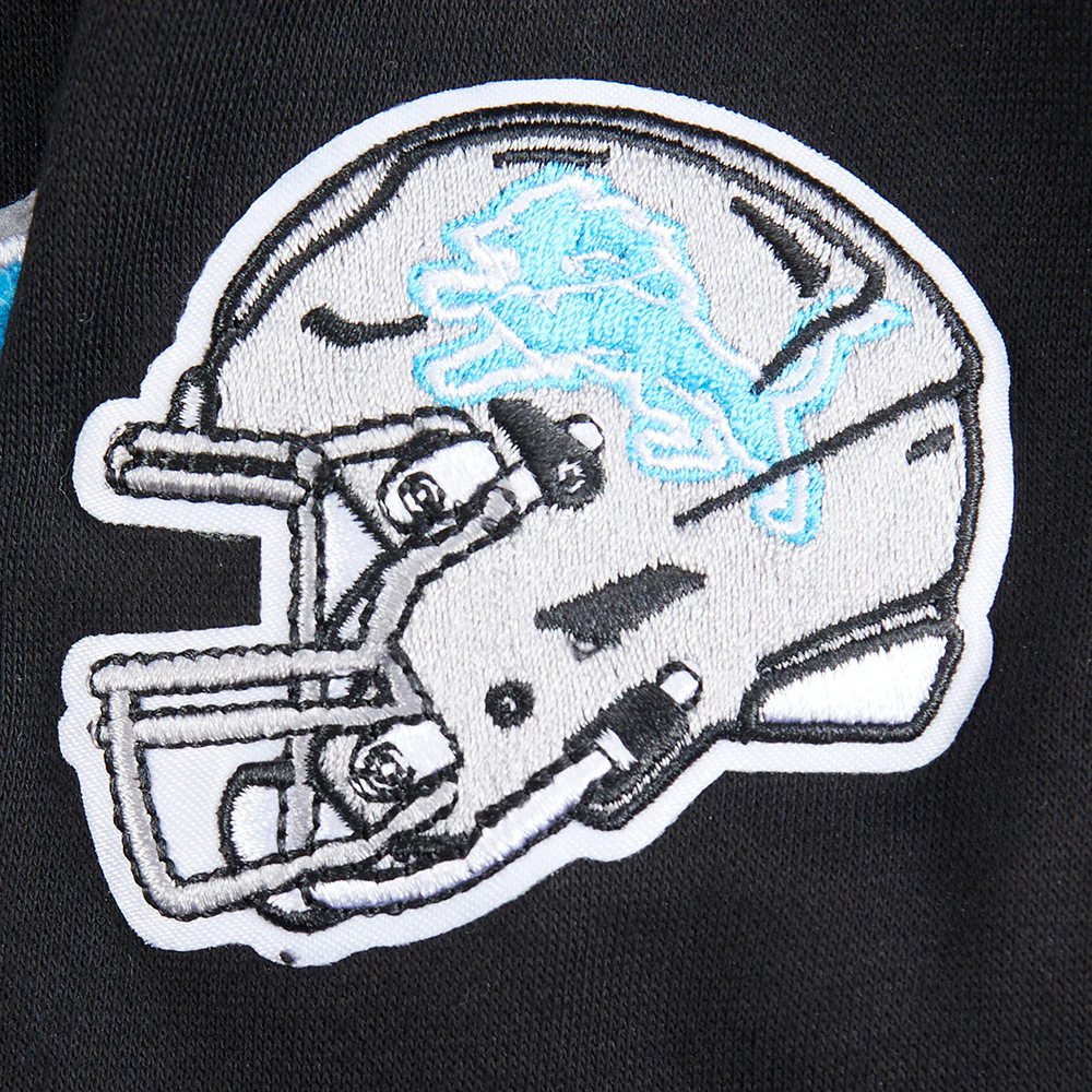 NFL DETROIT LIONS CLASSIC LITTLE BOYS FLEECE PULLOVER HOODIE (BLACK) - Image 4