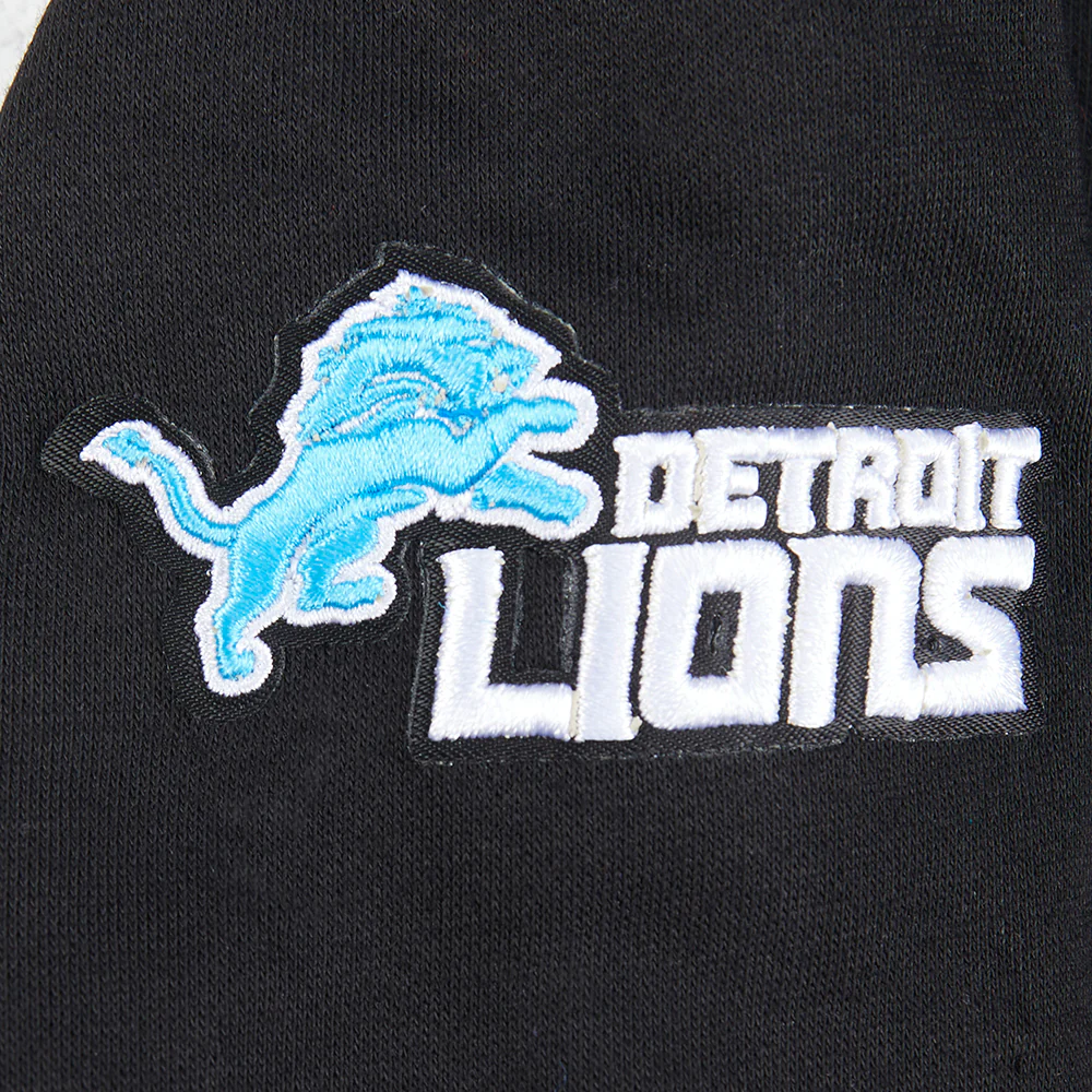 NFL DETROIT LIONS CLASSIC LITTLE BOYS FLEECE PULLOVER HOODIE (BLACK) - Image 5