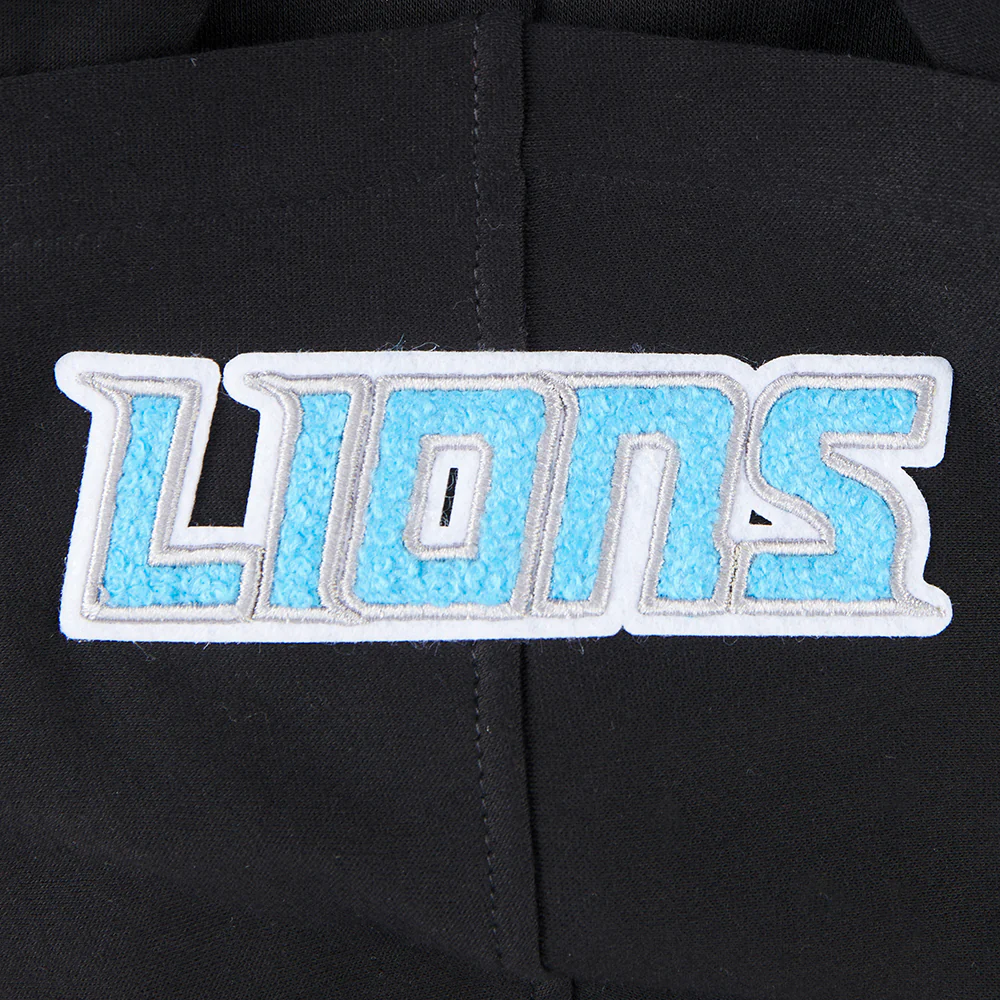 NFL DETROIT LIONS CLASSIC LITTLE BOYS FLEECE PULLOVER HOODIE (BLACK) - Image 6