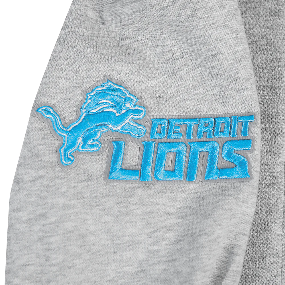 NFL DETROIT LIONS CLASSIC LITTLE BOY'S FLC FZ HOODIE (HEATHER GREY) - Image 7