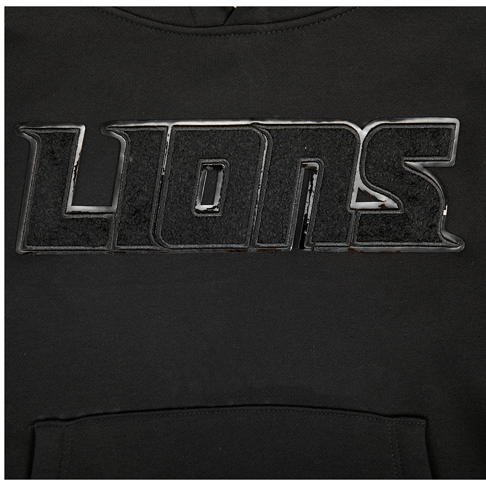 NFL DETROIT LIONS TRIPLE BLACK LITTLE BOYS FLEECE PULLOVER HOODIE (BLACK) - Image 17