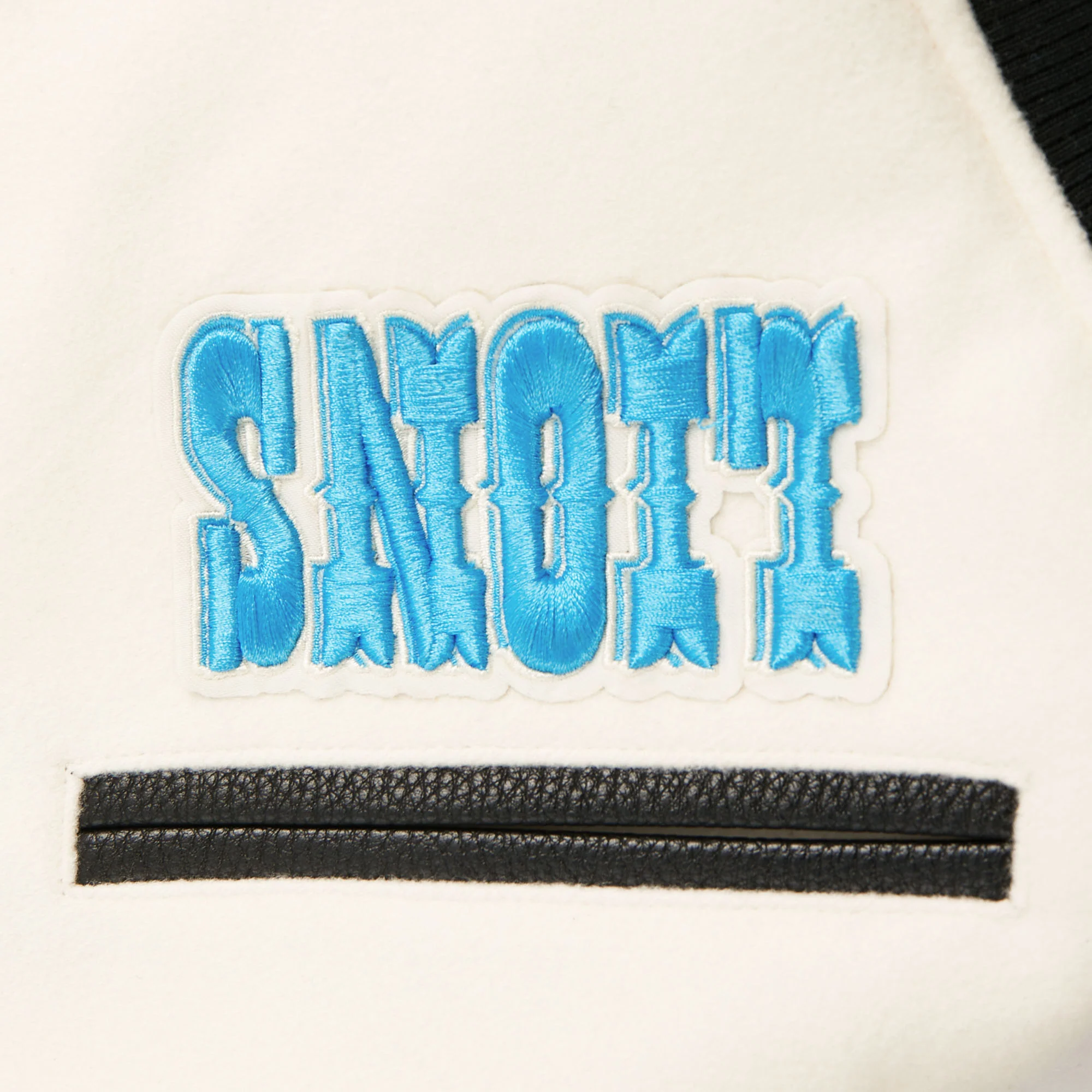 NFL DETROIT LIONS RETRO CLASSIC LITTLE BOYS RIB WOOL VARSITY JACKET (EGGSHELL/ BLACK) - Image 9
