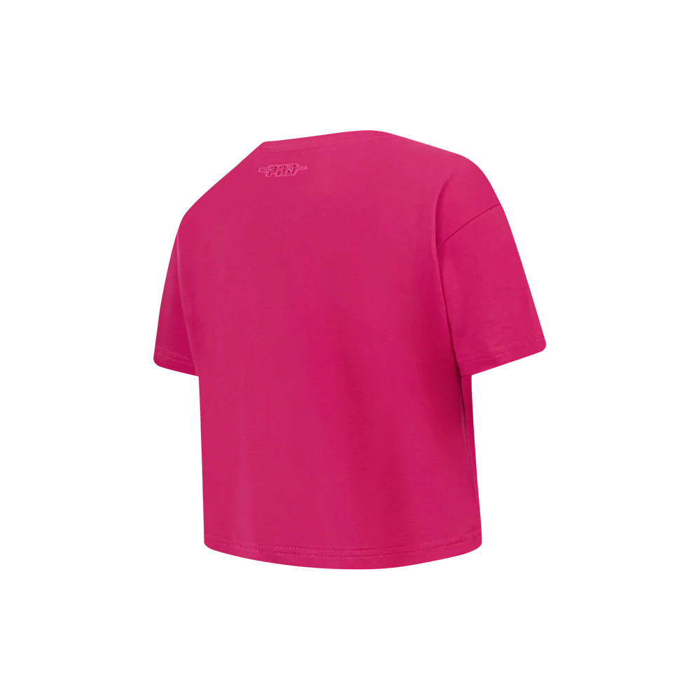 NFL DETROIT LIONS TRIPLE PINK LITTLE GIRLS SHORT SLEEVE BOXY TEE (BEETROOT PURPLE) - Image 4