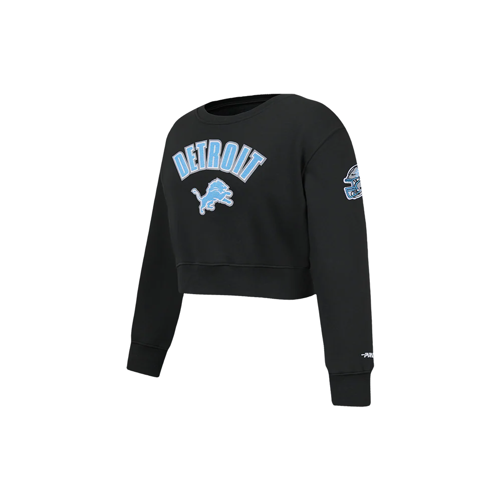 NFL DETROIT LIONS CLASSIC LITTLE GIRL'S FLC CREWNECK (BLACK) - Image 3