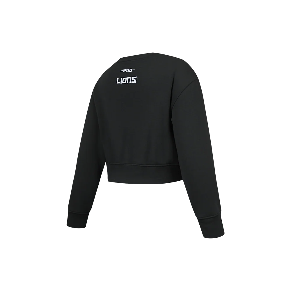 NFL DETROIT LIONS CLASSIC LITTLE GIRL'S FLC CREWNECK (BLACK) - Image 4