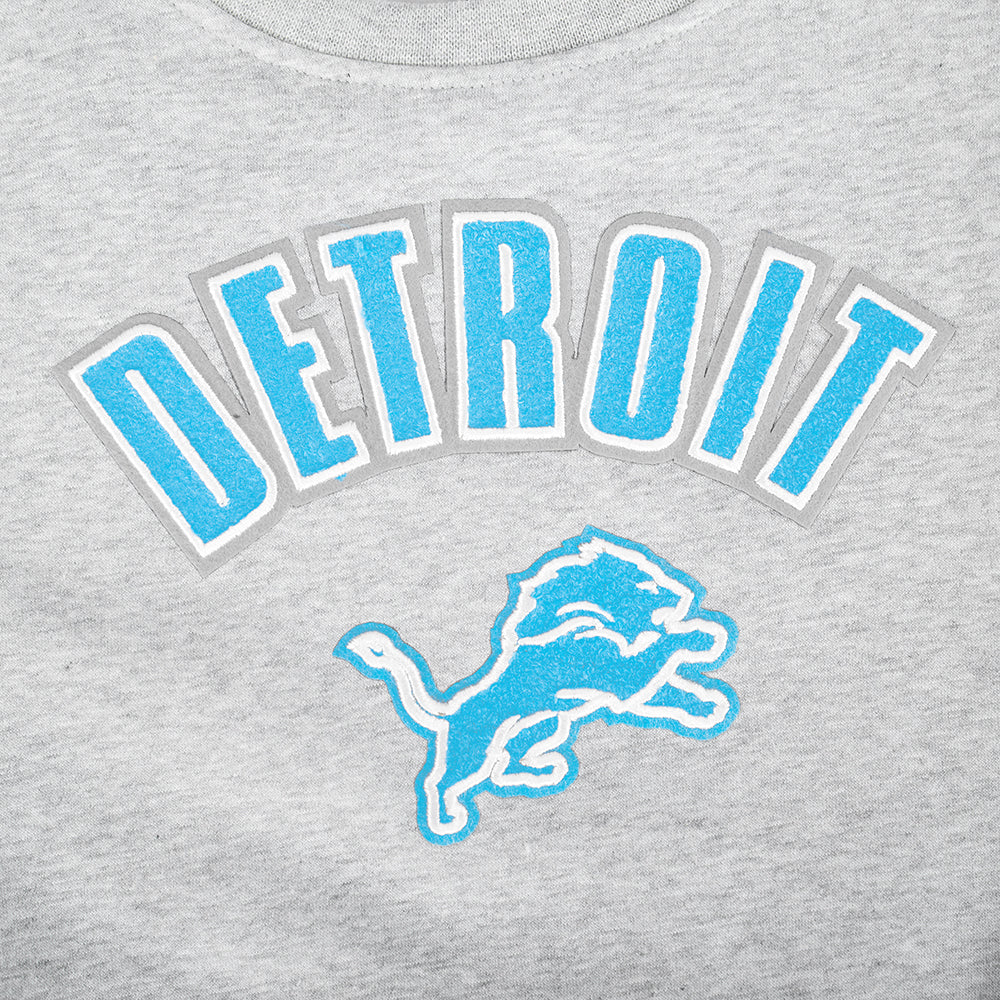 NFL DETROIT LIONS CLASSIC LITTLE GIRL'S FLC CREWNECK (HEATHER GREY) - Image 5