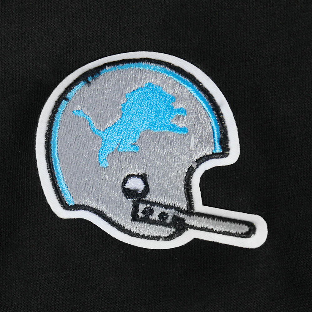 NFL DETROIT LIONS RETRO CLASSIC LITTLE GIRLS RIB FLEECE CREWNECK (BLACK) - Image 10