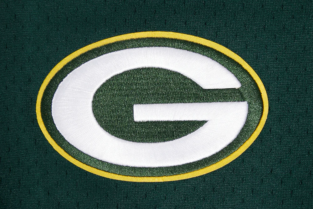 NFL GREEN BAY PACKERS MESH BUTTON UP SHIRT (FOREST GREEN) - Image 6