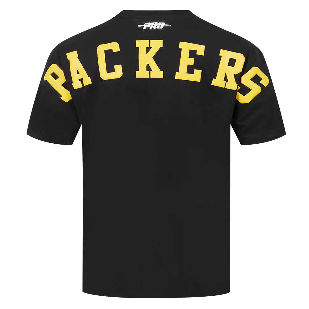 NFL GREEN BAY PACKERS WINGSPAN MEN'S CJ DROP SHOULDER TEE (BLACK) - Image 5