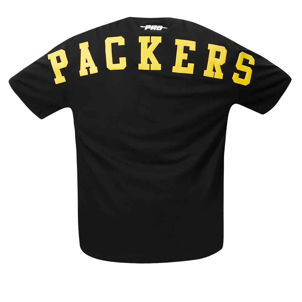 NFL GREEN BAY PACKERS WINGSPAN MEN'S CJ DROP SHOULDER TEE (BLACK) - Image 7