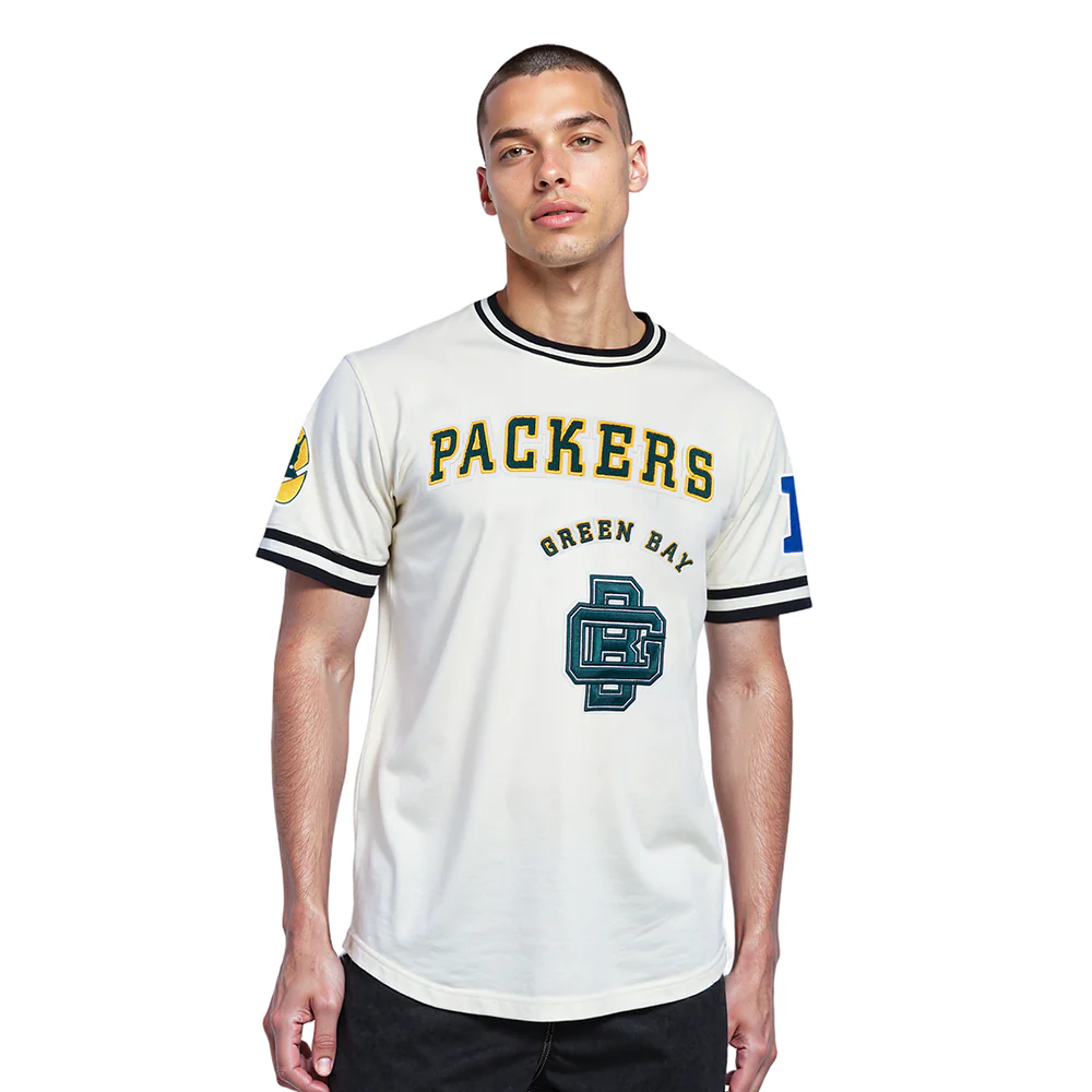NFL GREEN BAY PACKERS RETRO CLASSIC MEN'S TEE (EGGSHELL/ BLACK)