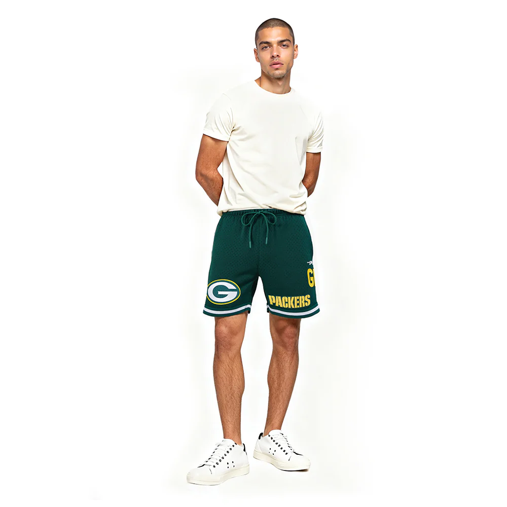NFL GREEN BAY PACKERS MESH MEN'S SHORT (FOREST GREEN) - Image 3