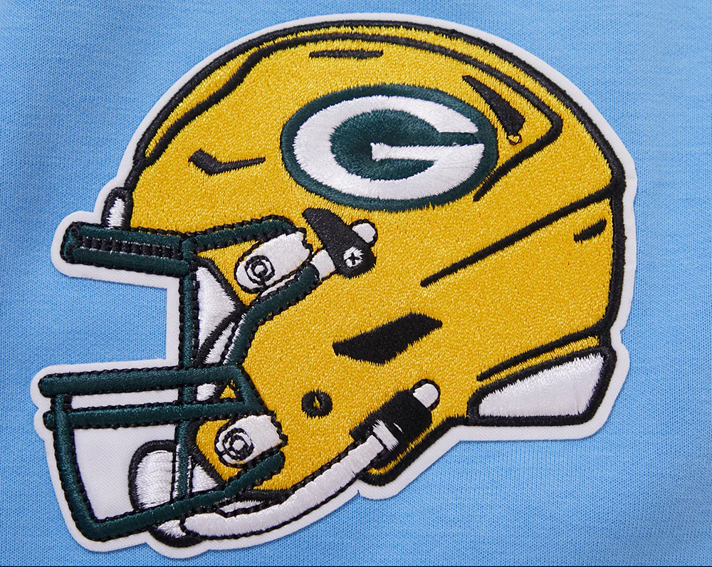 NFL GREEN BAY PACKERS CLASSIC CHENILLE DOUBLE KNIT PULLOVER HOODIE (UNIVERSITY BLUE) - Image 8