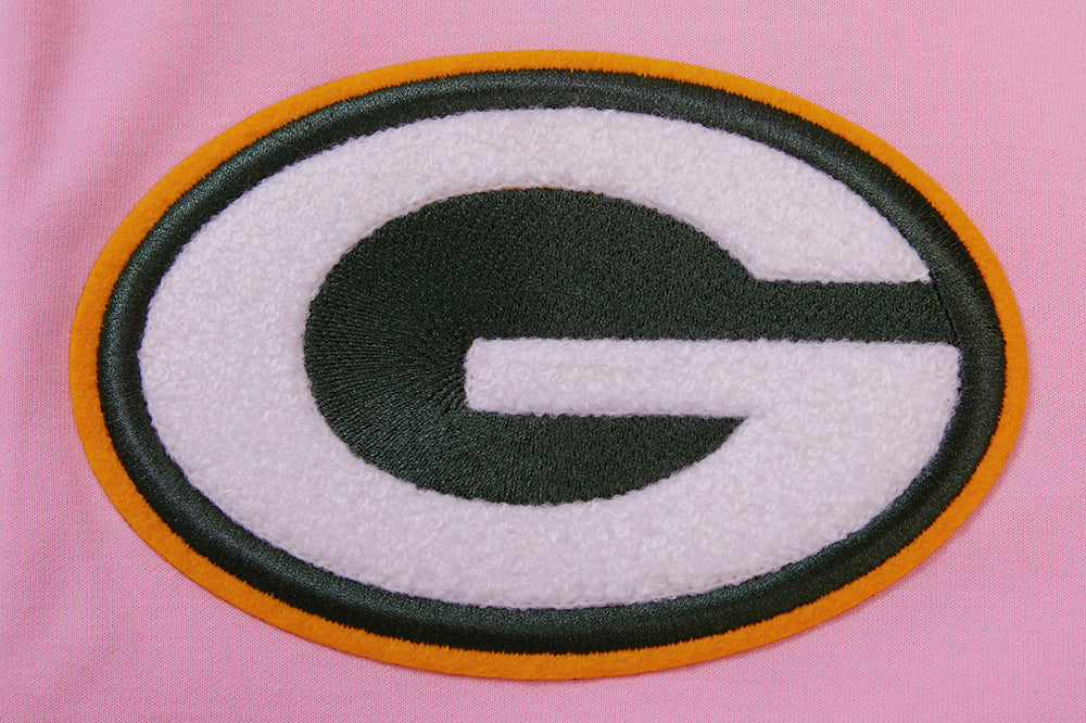 NFL GREEN BAY PACKERS  CLASSIC CHENILLE DOUBLE KNIT FULL ZIP HOODIE (PINK) - Image 6