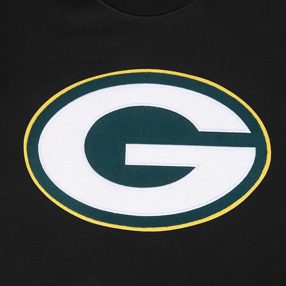 NFL GREEN BAY PACKERS MASHUP MEN'S RIB CREWNECK (BLACK) - Image 5