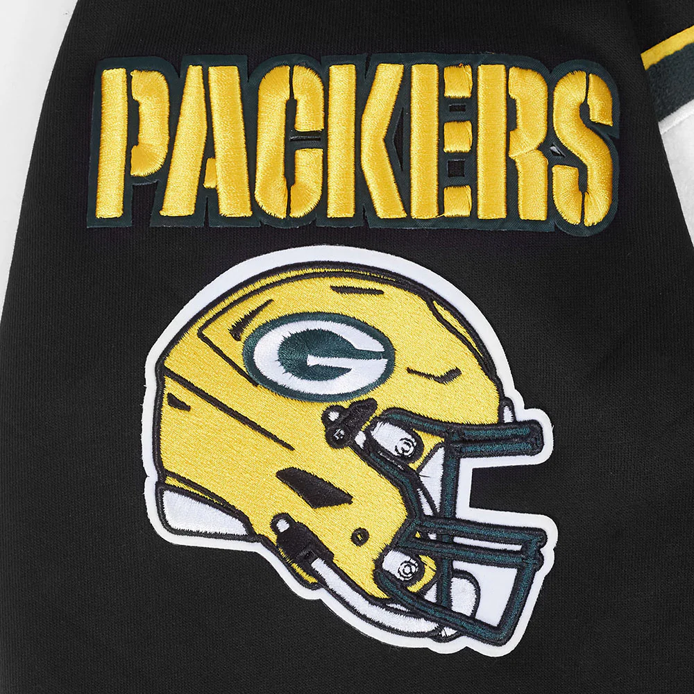 NFL GREEN BAY PACKERS MASHUP MEN'S RIB CREWNECK (BLACK) - Image 6