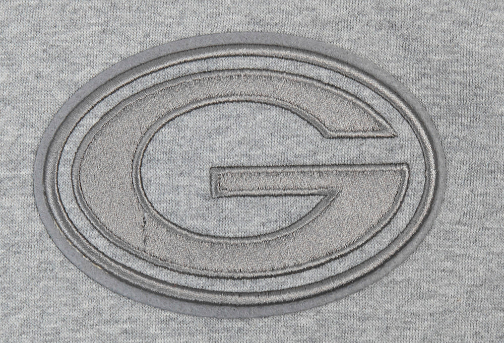 NFL GREEN BAY PACKERS NEUTRAL MEN'S DROP SHOULDER PULLOVER HOODIE (DARK HEATHER GRAY) - Image 5
