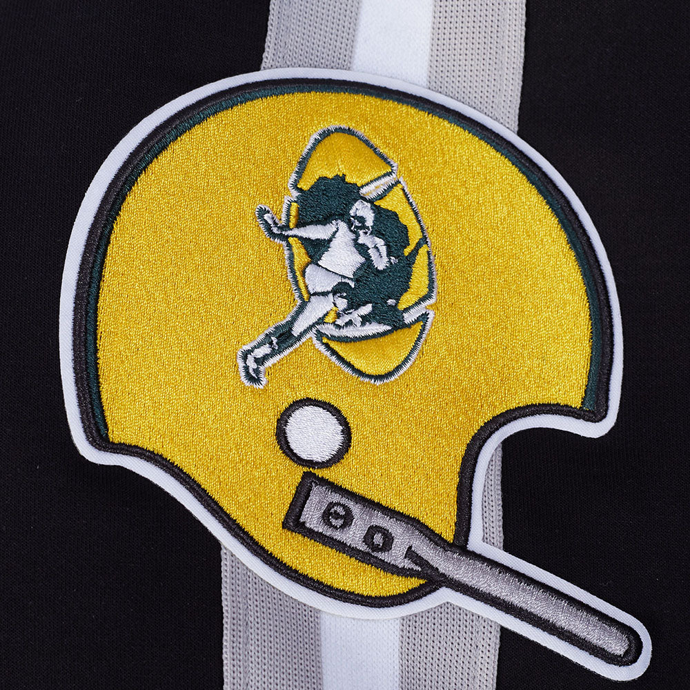 NFL GREEN BAY PACKERS PRO GAME DAY MEN'S RETRO JACKET (BLACK/SILVER/WHITE) - Image 15
