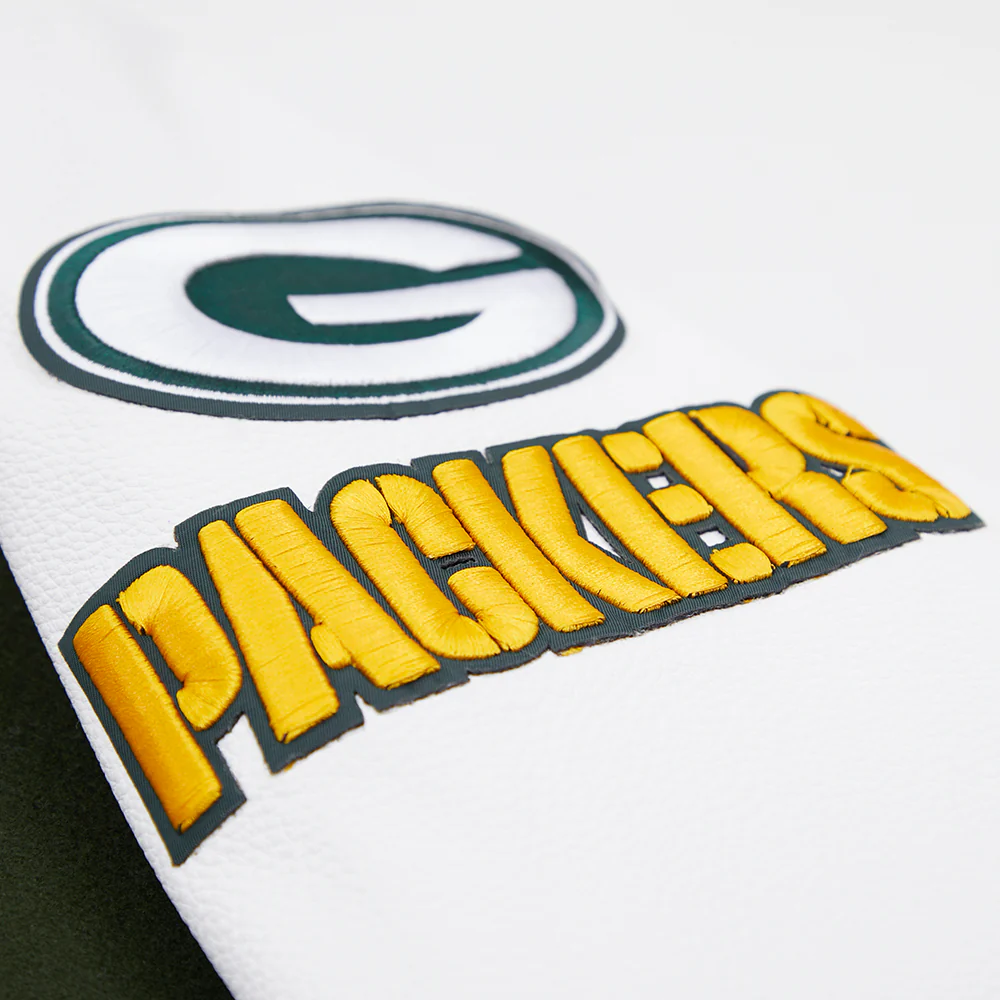 NFL GREEN BAY PACKERS CLASSIC MEN'S VARSITY JACKET (GRAY/WHITE) - Image 9