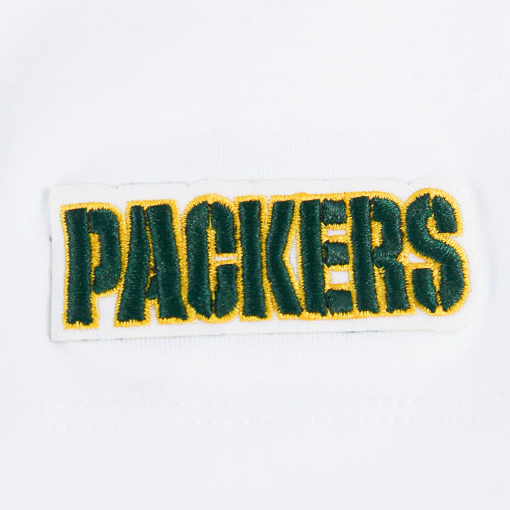 NFL GREEN BAY PACKERS SCRIPT TAIL WOMEN'S SJ BOXY TEE (WHITE) - Image 10