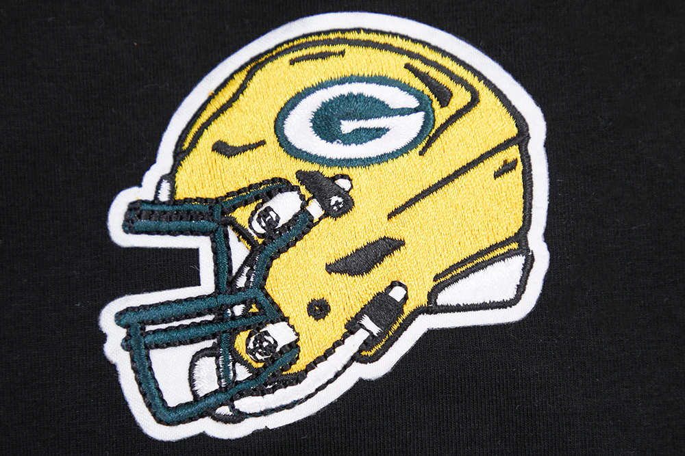 NFL GREEN BAY PACKERS CLASSIC WOMEN'S SINGLE JERSEY BOXY TEE (BLACK) - Image 6