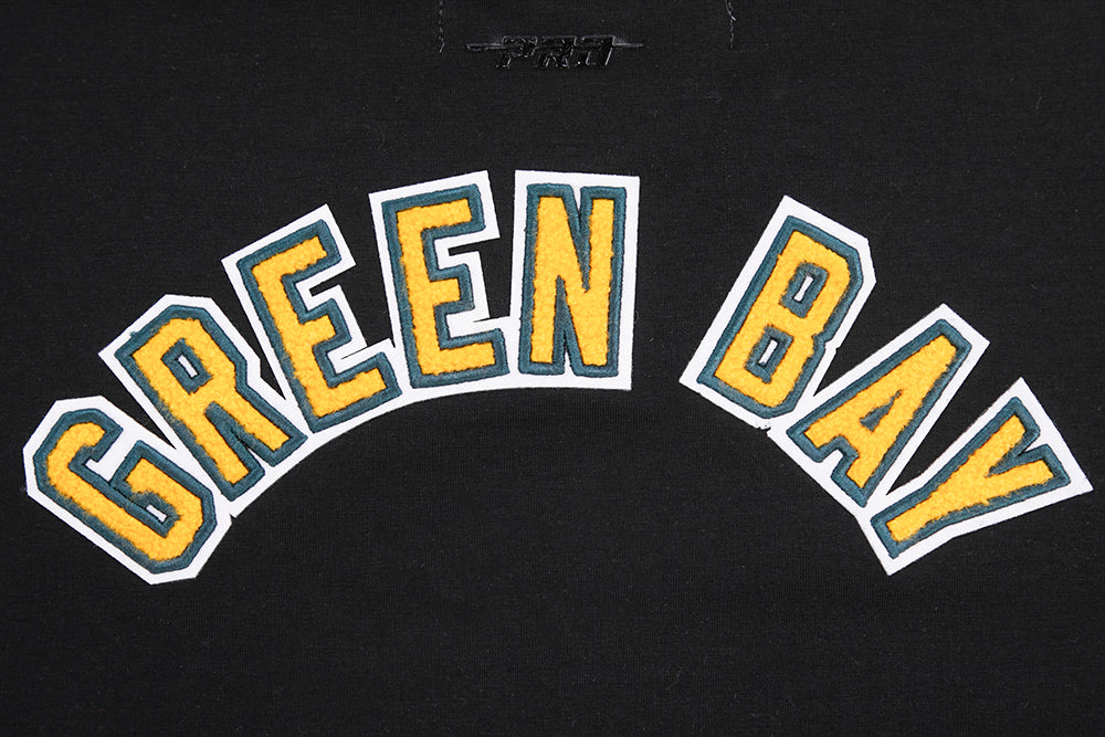 NFL GREEN BAY PACKERS CLASSIC WOMEN'S SINGLE JERSEY BOXY TEE (BLACK) - Image 7