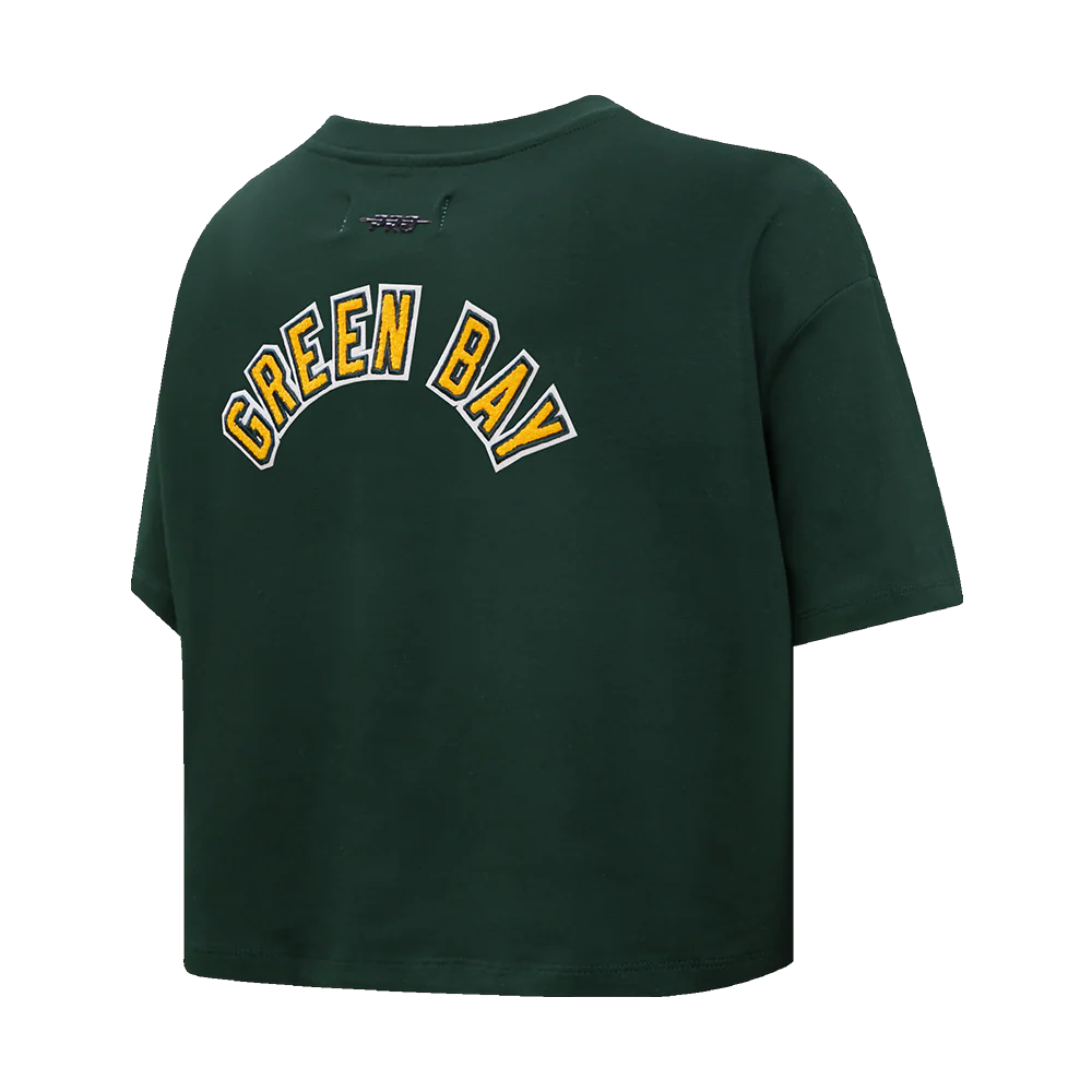 NFL GREEN BAY PACKERS CLASSIC SINGLE JERSEY BOXY TEE (FOREST GREEN) - Image 3