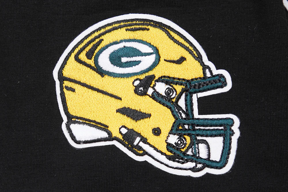 NFL GREEN BAY PACKERS CLASSIC SHORT SLEEVE WOMEN'S SINGLE JERSEY SLIM FIT TEE (BLACK) - Image 6