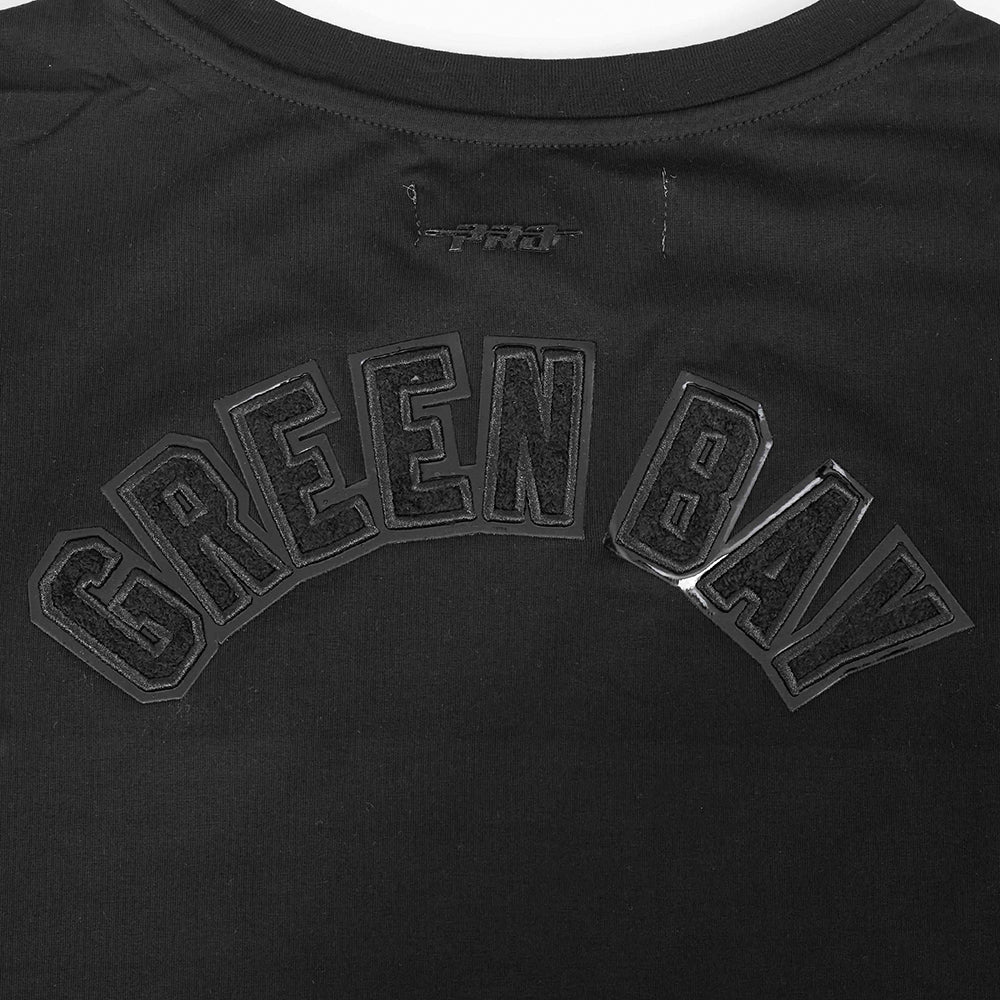 NFL GREEN BAY PACKERS TRIPLE BLACK WOMEN'S SINGLE JERSEY BOXY TEE (TRIPLE BLACK WOMEN'S) - Image 7