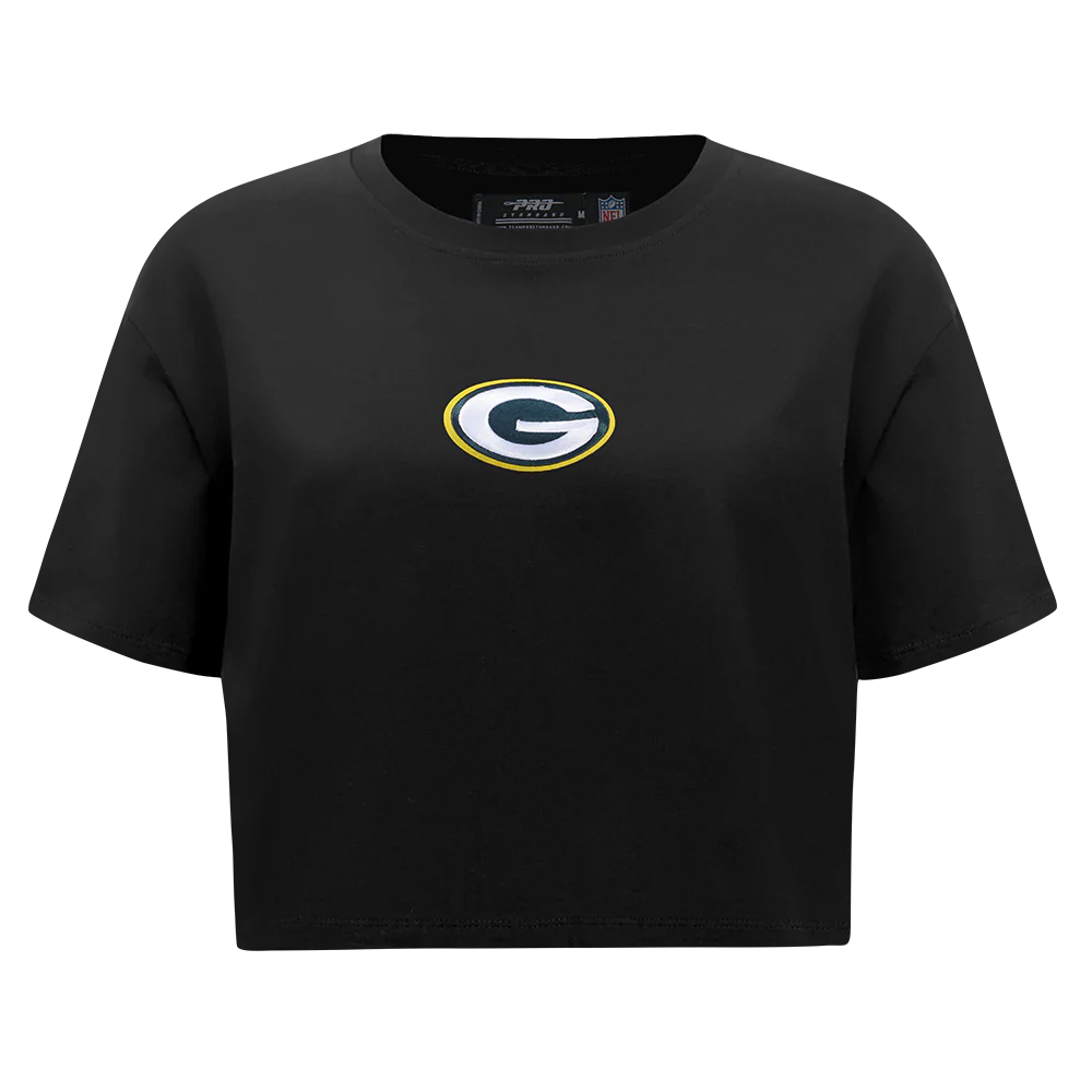 NFL GREEN BAY PACKERS WINGSPAN WOMEN'S SJ BOXY TEE (BLACK) - Image 3