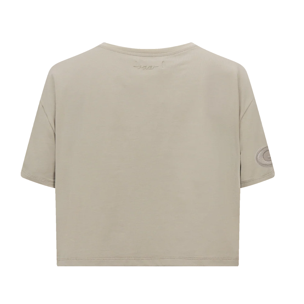 NFL GREEN BAY PACKERS NEUTRAL WOMEN'S BOXY TEE (TAUPE) - Image 3