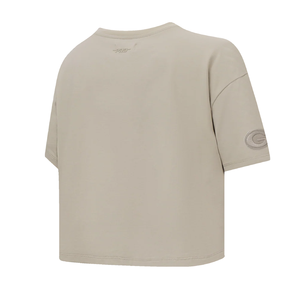 NFL GREEN BAY PACKERS NEUTRAL WOMEN'S BOXY TEE (TAUPE) - Image 4