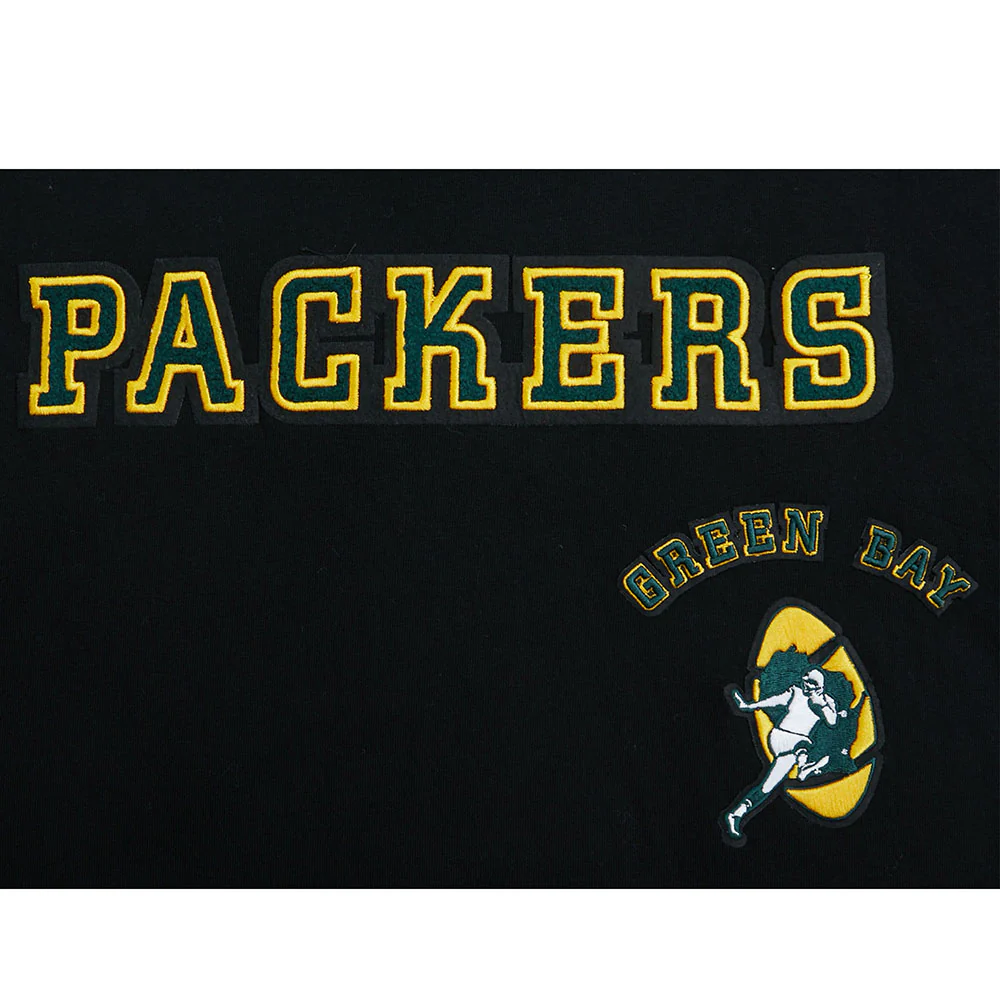 NFL GREEN BAY PACKERS RETRO CLASSIC SINGLE JERSEY BIG BOYS SINGLE JERSEY TAPING TEE (BLACK) - Image 7