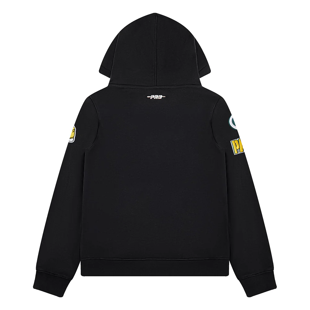 NFL GREEN BAY PACKERS CLASSIC BIG BOYS FLEECE PULLOVER HOODIE (BLACK) - Image 12