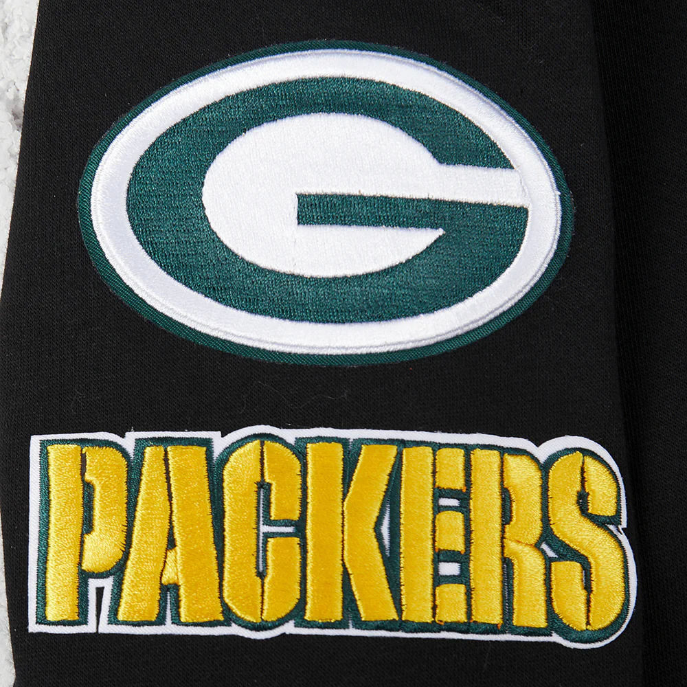 NFL GREEN BAY PACKERS CLASSIC BIG BOYS FLEECE PULLOVER HOODIE (BLACK) - Image 13