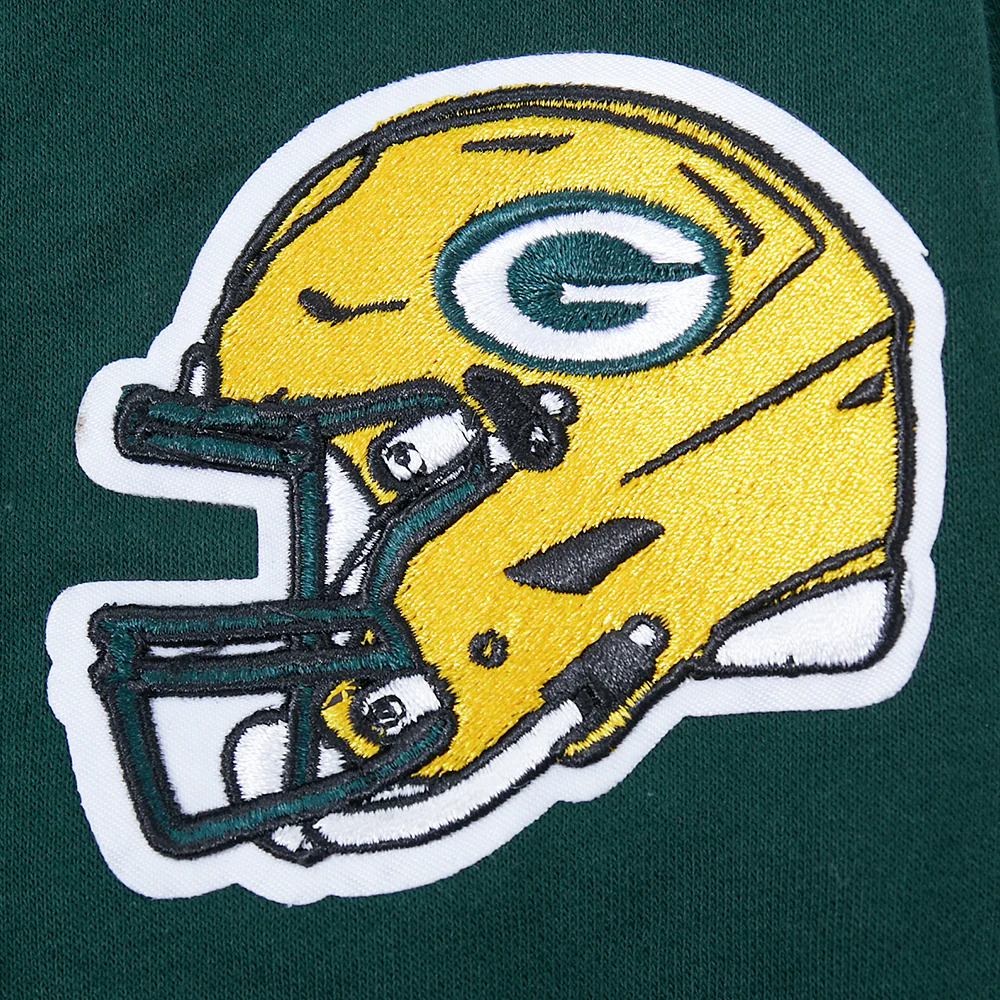 NFL GREEN BAY PACKERS CLASSIC BIG BOY'S FLC FZ PO HOODIE (FOREST GREEN) - Image 7