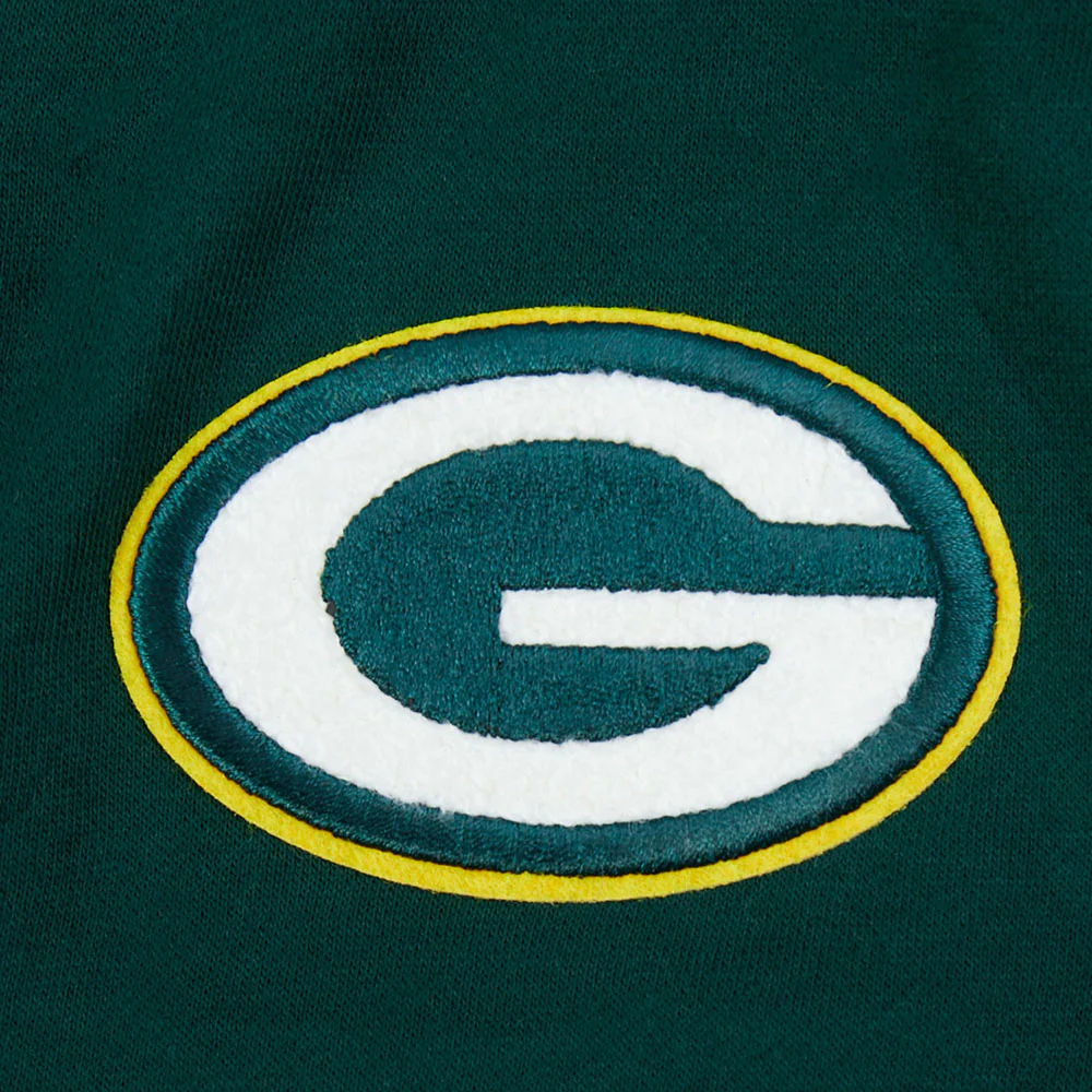 NFL GREEN BAY PACKERS CLASSIC BIG GIRL'S FLC FZ HOODIE (FOREST GREEN) - Image 6