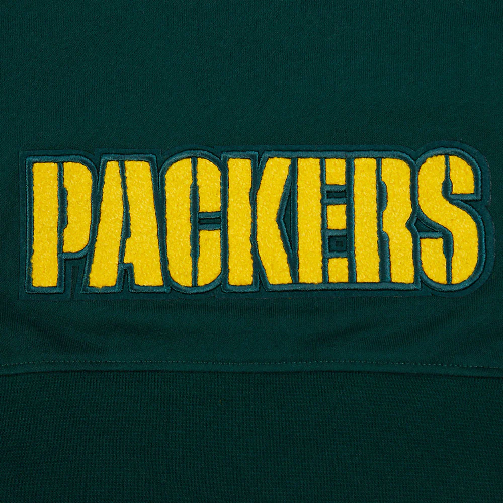 NFL GREEN BAY PACKERS CLASSIC BIG GIRL'S FLC FZ HOODIE (FOREST GREEN) - Image 7