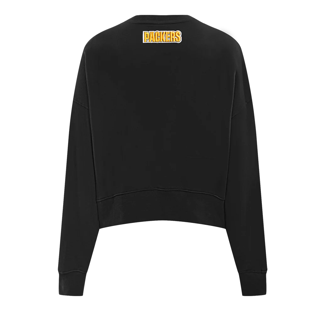 NFL GREEN BAY PACKERS CLASSIC CREWNECK (BLACK) - Image 4