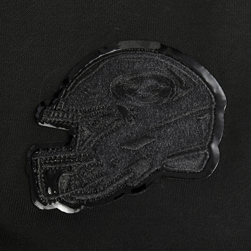 NFL GREEN BAY PACKERS TRIPLE BLACK WOMEN'S FLC CREWNECK (TRIPLE BLACK WOMEN'S) - Image 5
