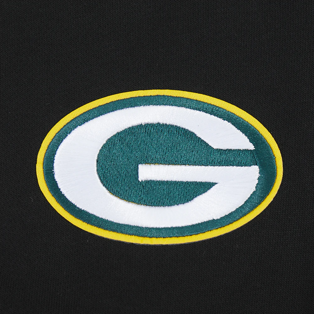 NFL GREEN BAY PACKERS WINGSPAN WOMEN'S FLC CREWNECK (BLACK) - Image 9