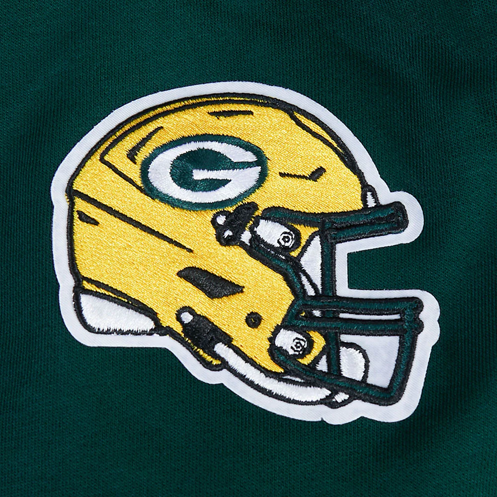 NFL GREEN BAY PACKERS JORDAN LOVE #10 CLASSIC PNN WOMEN'S FLC CREWNECK (FOREST GREEN) - Image 8