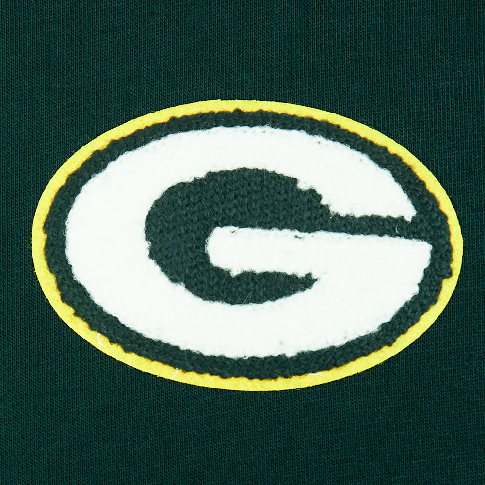 NFL GREEN BAY PACKERS CLASSIC FLEECE CROPPED PULLOVER HOODIE (FOREST) - Image 6