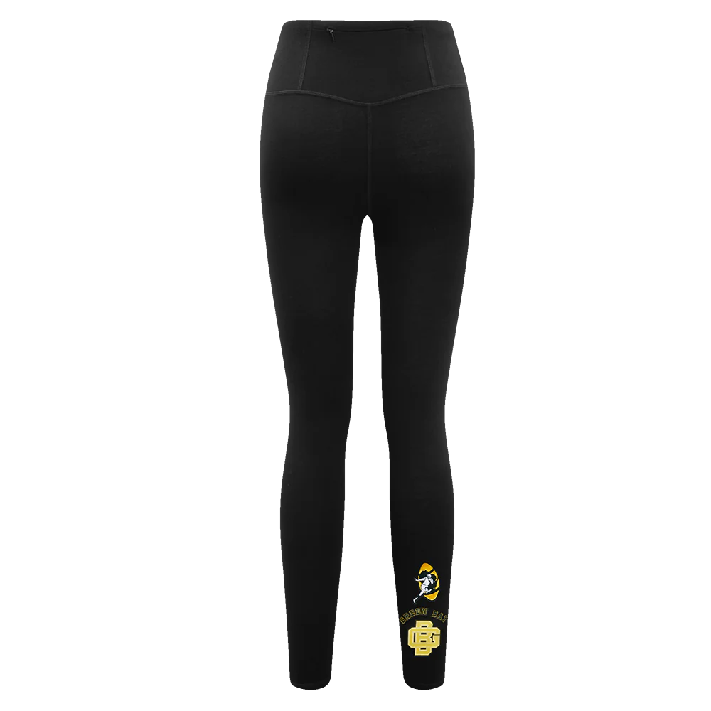 NFL GREEN BAY PACKERS RETRO CLASSIC WOMEN'S JERSEY LEGGING (BLACK) - Image 4