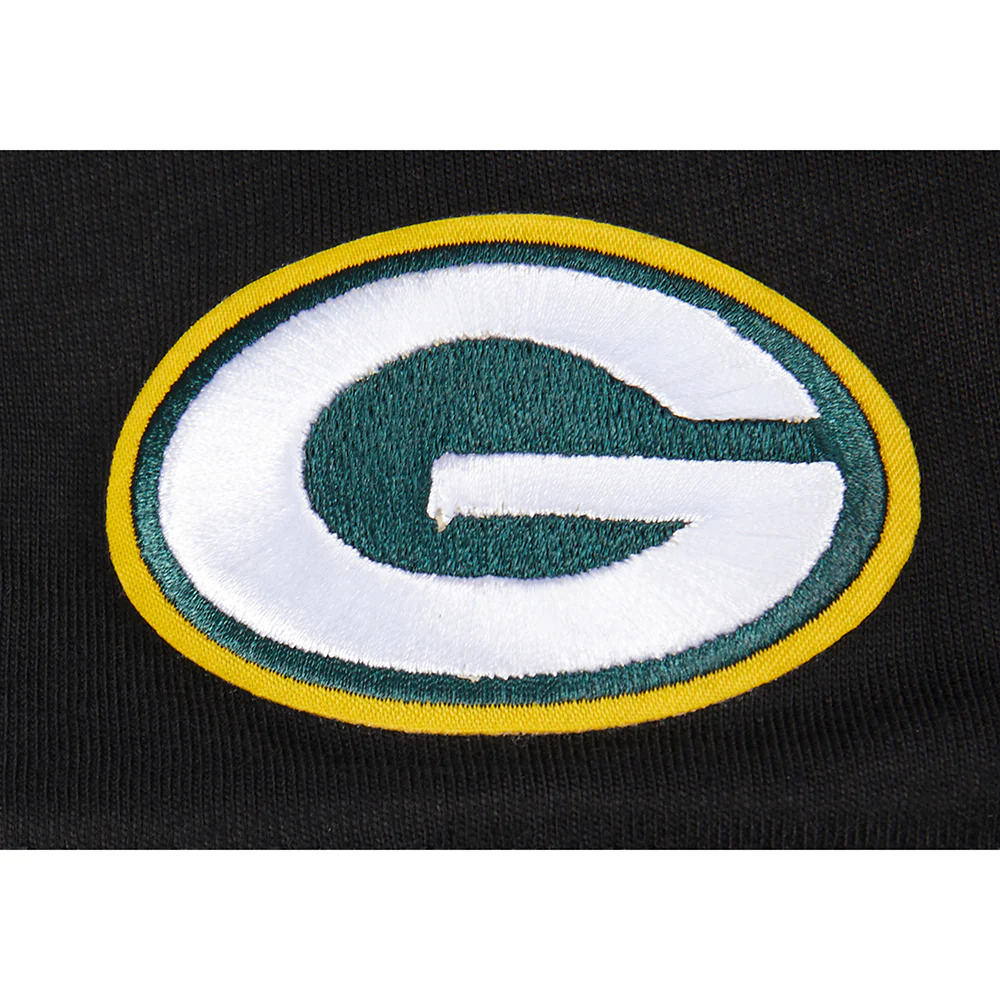 NFL GREEN BAY PACKERS CLASSIC LITTLE BOYS SHORT SLEEVE STRIPED RIB TEE (BLACK) - Image 7