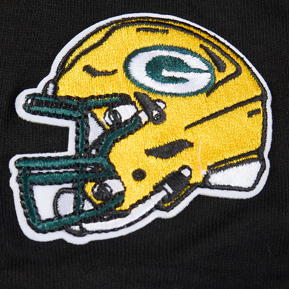 NFL GREEN BAY PACKERS CLASSIC LITTLE BOYS SHORT SLEEVE STRIPED RIB TEE (BLACK) - Image 9