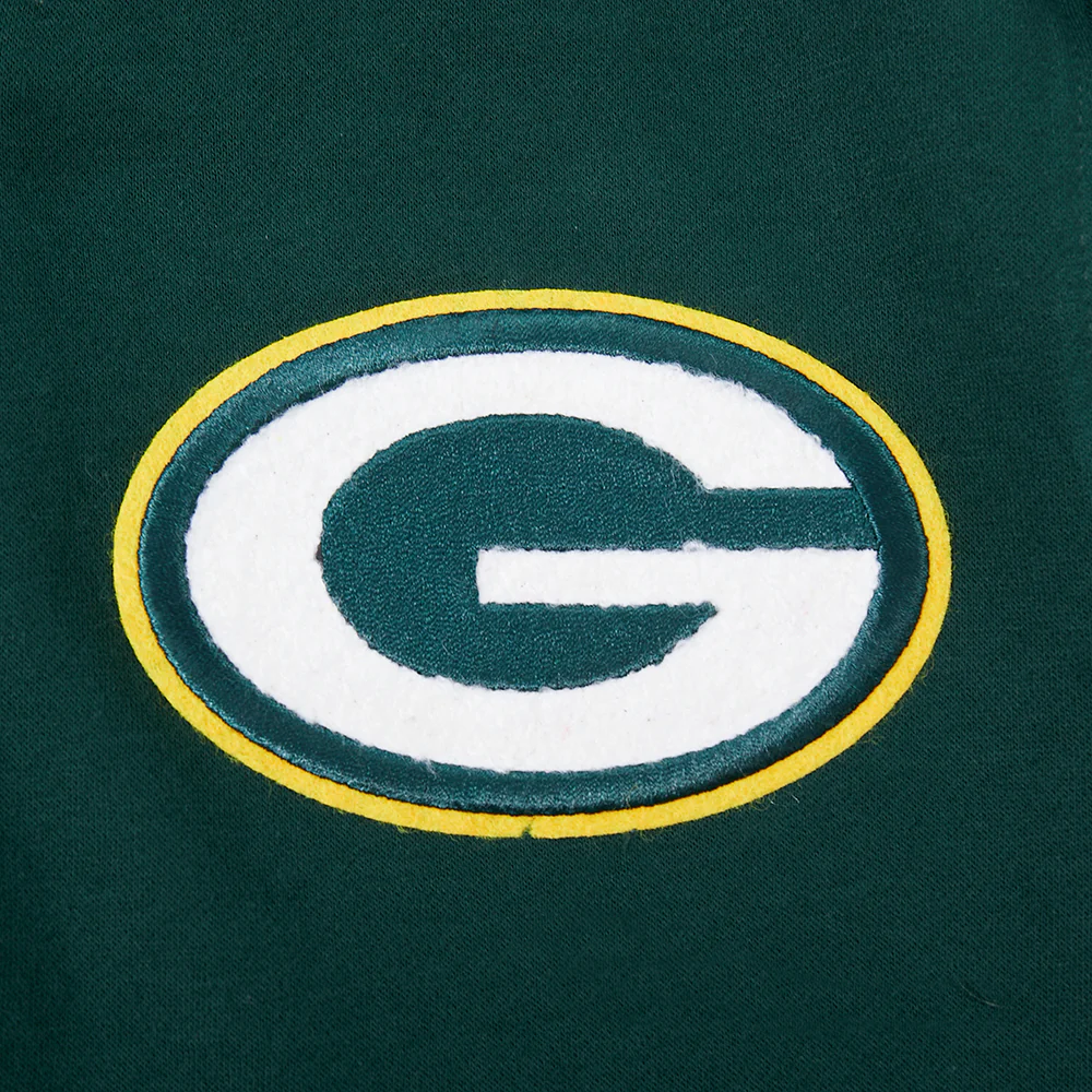 NFL GREEN BAY PACKERS CLASSIC LITTLE BOY'S FLC FZ HOODIE (FOREST GREEN) - Image 5