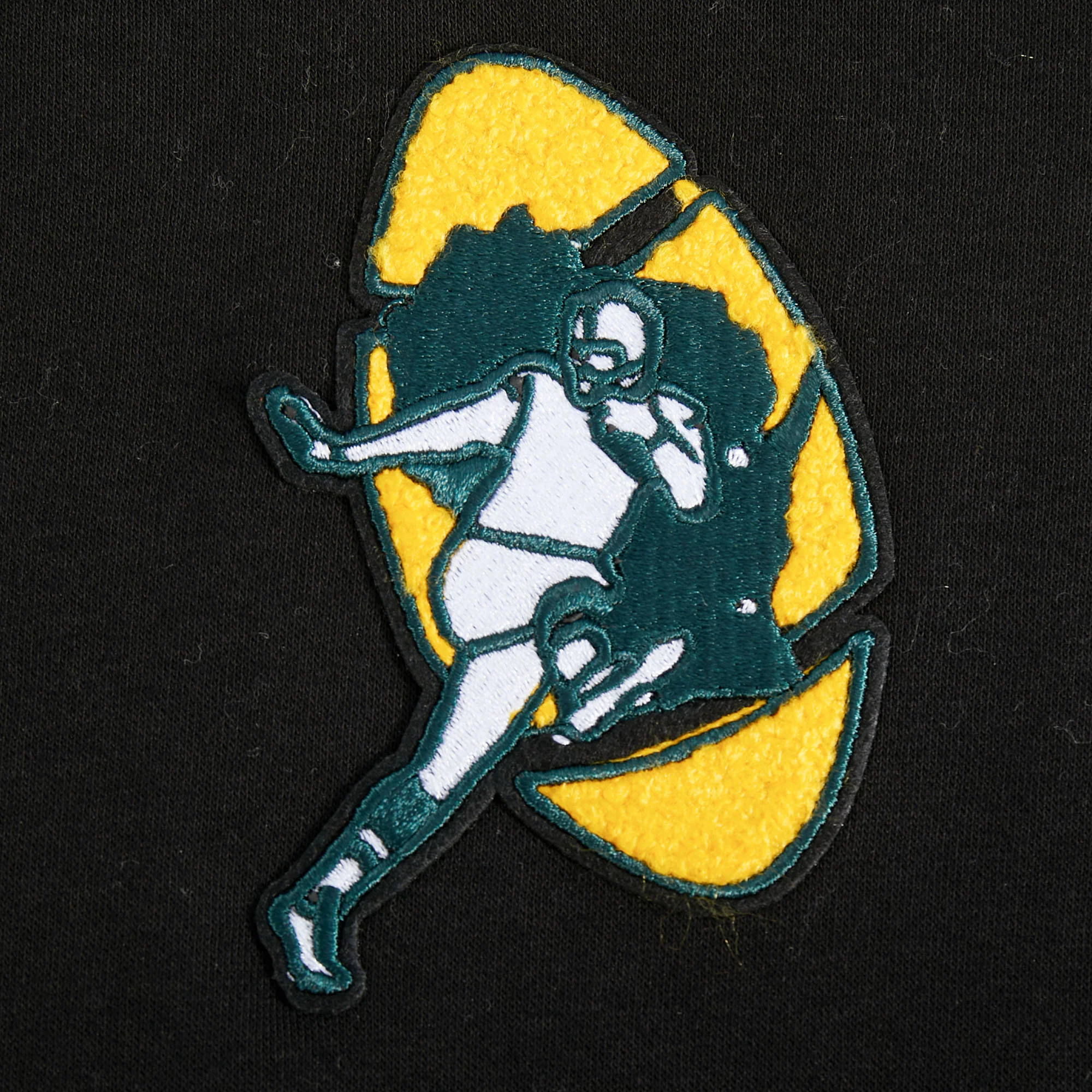 NFL GREEN BAY PACKERS RETRO CLASSIC LITTLE BOYS RIB FLEECE PULLOVER HOODIE (BLACK) - Image 9